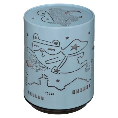 Veilleuse à pile push trendy h.13cm métal Blanc lune+Bleu ourson+Gris lion+Rose cheval 7 - vertbaudet enfant 