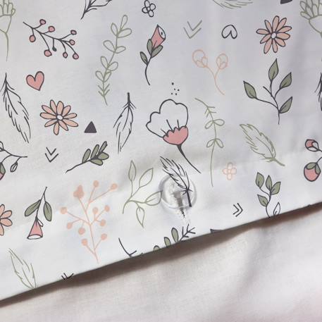 Parure de lit imprimée 100% coton, attrape coeur Blanc 6 - vertbaudet enfant 