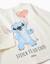 T-shirt en coton à manches longues avec imprimé stitch is cute Blanc 3 - vertbaudet enfant 