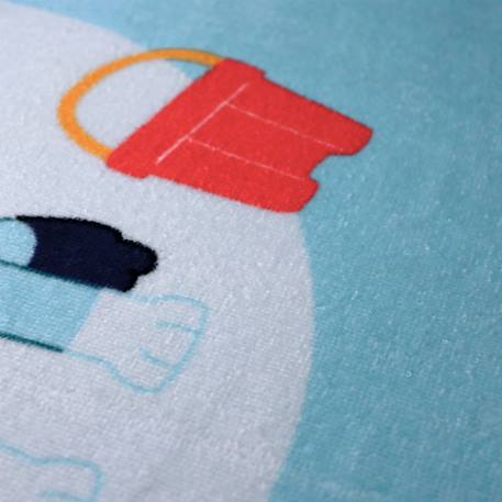 Cape de bain imprimée 100% coton, bluey hourra Bleu ciel 4 - vertbaudet enfant 