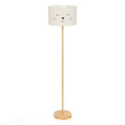 Linge de maison et décoration-Décoration-Lampadaire abat-jout en tissu chat - felix
