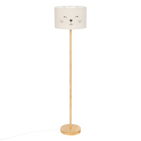 Lampadaire abat-jout en tissu chat - felix Blanc 1 - vertbaudet enfant 