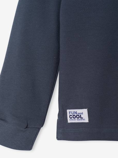 Polo manches longues garçon bleu ardoise 7 - vertbaudet enfant 