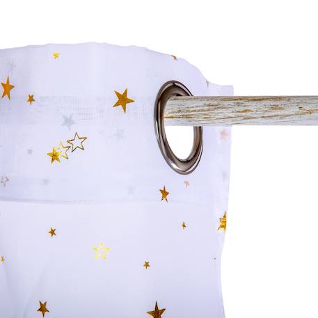 Voilage enfant étoiles dorées - demoiselle Blanc+Rose 4 - vertbaudet enfant 