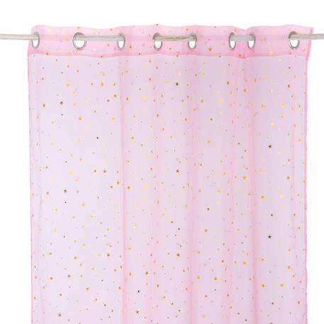 Voilage enfant étoiles dorées - demoiselle Blanc+Rose 7 - vertbaudet enfant 