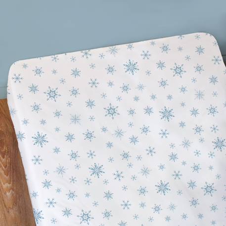 Drap-housse imprimé 100% coton, disney frozen trio Blanc 2 - vertbaudet enfant 