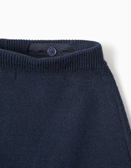Jupe en maille avec nœud décoratif Bleu foncé 3 - vertbaudet enfant 