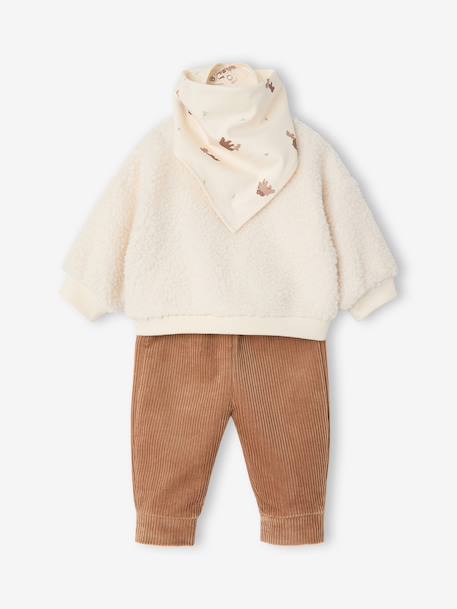 Ensemble 3 pièces naissance bébé écru 1 - vertbaudet enfant 