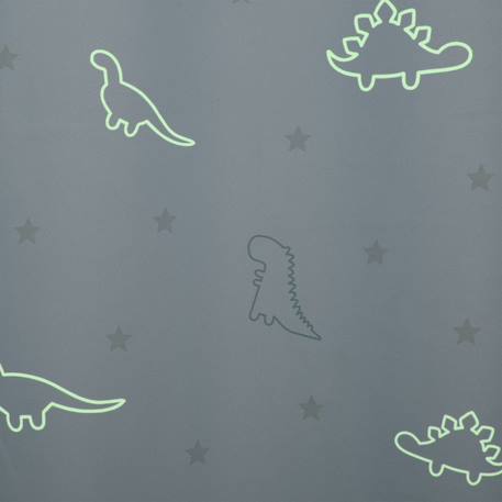 Rideau occultant phosphorescent dinosaure - aipo Bleu+Gris+Rose 5 - vertbaudet enfant 