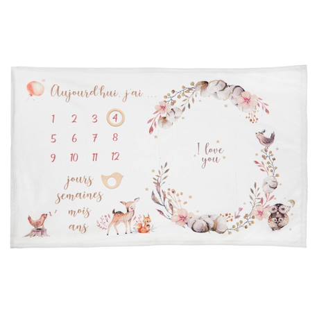 Couverture étape bébé - nature Rose+Vert 1 - vertbaudet enfant 
