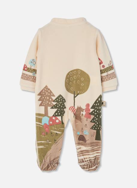 Pyjama molleton bébé imprimé forêt Blanc 2 - vertbaudet enfant 