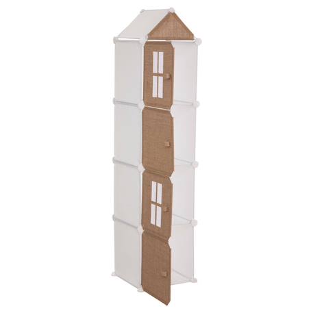 Rangement enfant colonne 4 casiers- linno Beige moyen 3 - vertbaudet enfant 