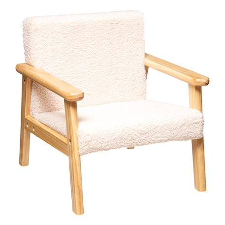Fauteuil enfant en bouclette - basile Blanc+Vert celadon+Vert céladon 2 - vertbaudet enfant 