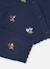 Gilet en maille fille broderie fleurs Bleu 4 - vertbaudet enfant 