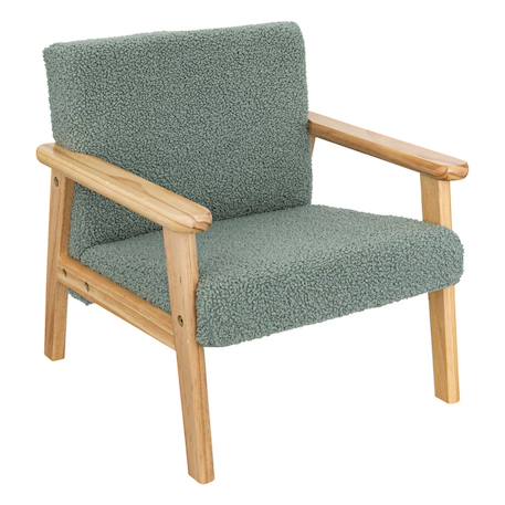 Fauteuil enfant en bouclette - basile Blanc+Vert celadon+Vert céladon 12 - vertbaudet enfant 