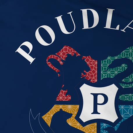 Parure de lit imprimée 100% coton, harry potter blason Bleu marine 5 - vertbaudet enfant 