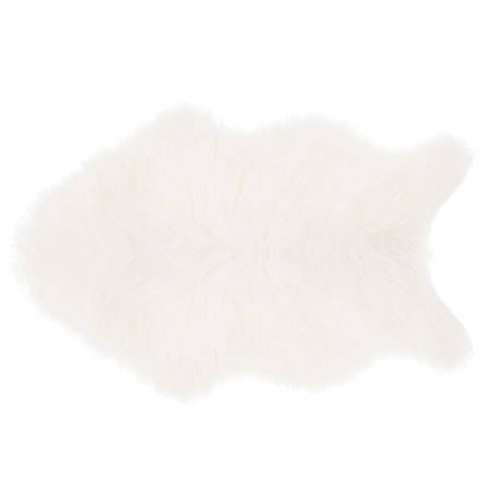 Tapis imitation fourrure - limeo Blanc 2 - vertbaudet enfant 