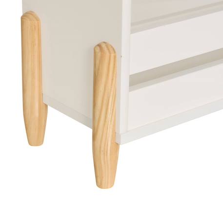Bibliothèque 3 niveaux en bois - douceur Beige+Blanc+Rose 6 - vertbaudet enfant 