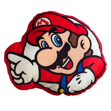 Coussin forme imprimé 100% polyester, super mario level up Rouge 1 - vertbaudet enfant 