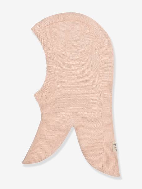 Cagoule légère en laine mérinos MATKEA enfant MINI A TURE gris ardoise+vieux rose+violet 2 - vertbaudet enfant 