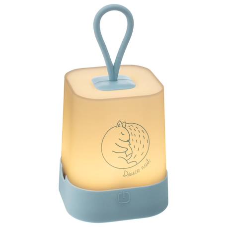 Veilleuse sur batterie h.16cm silicone avec poignée Bleu+Gris+Rose 1 - vertbaudet enfant 