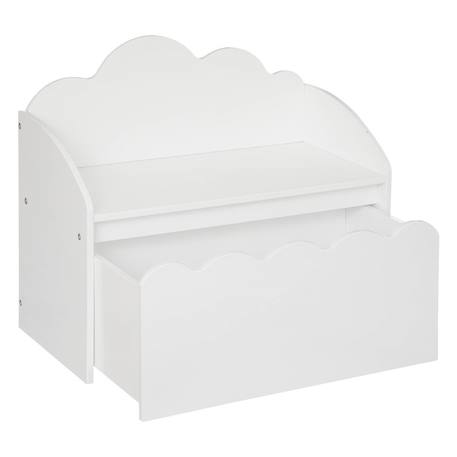 Banc enfant avec coffre nuage - douceur Blanc 3 - vertbaudet enfant 