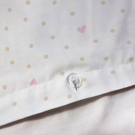 Parure de lit imprimée 100% coton, opéra Blanc, rose 6 - vertbaudet enfant 
