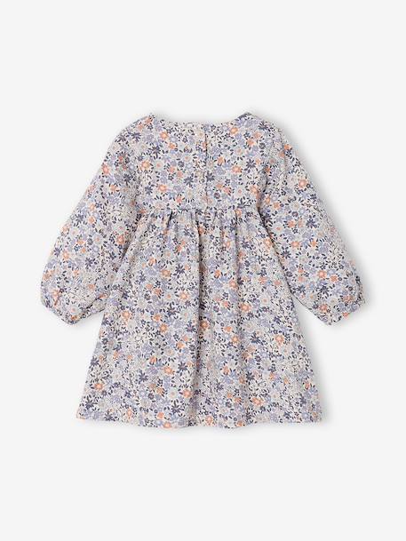 Robe bébé fille manches longues bleu+noisette 2 - vertbaudet enfant 