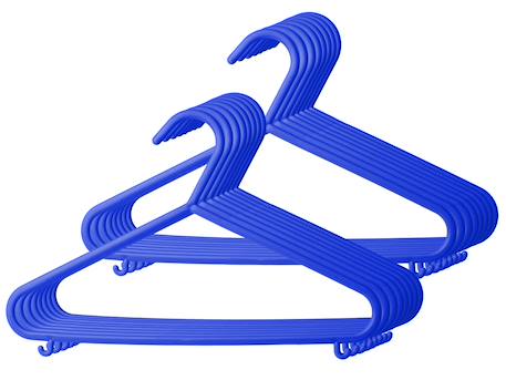 Cintres enfant 16 pièces - 30 cm blanc+Bleu+noir+rose+rose baie 8 - vertbaudet enfant 