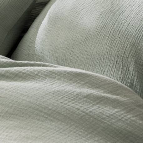 Parure de lit unie en coton, gaze de coton Blanc+Bleu paon+Chocolat+Lichen+Naturel 22 - vertbaudet enfant 
