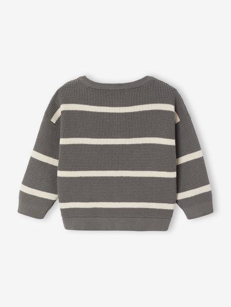Pull bébé manches longues vert de gris 2 - vertbaudet enfant 