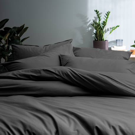 Set de 2 taies d'oreiller unies à volant, coton lavé Anthracite+Blanc+Caramel+Lie de vin+Lin+Miel 3 - vertbaudet enfant 