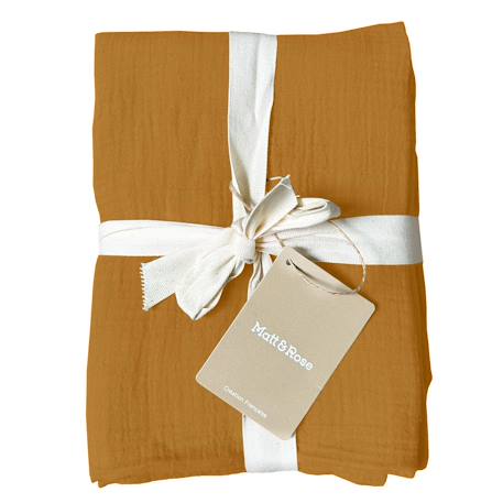 Set de 2 taies d'oreiller unies en coton, gaze de coton Bleu horizon+Bleu paon+Caramel+Chocolat+Lichen+Terre cuite 13 - vertbaudet enfant 