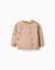 Pull en maille avec carrés brodés Beige 1 - vertbaudet enfant 