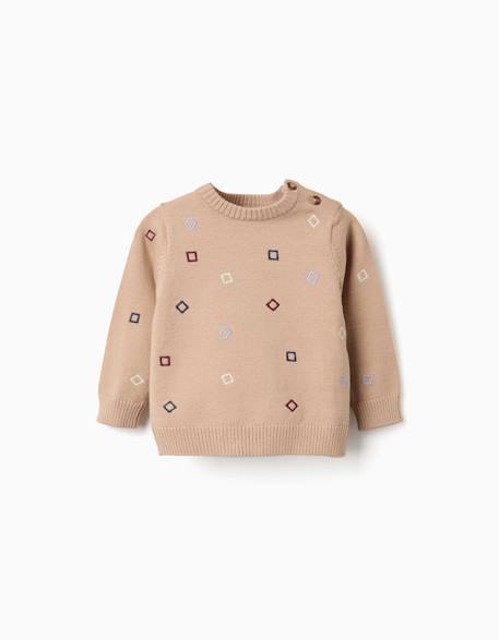 Bébé-Pull, gilet, sweat-Pull-Pull en maille avec carrés brodés