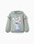 Sweat en coton peigné à capuche et imprimé stitch & angel Vert 1 - vertbaudet enfant 