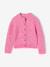 Gilet fille loose maille mousseuse bleu pétrole+gris chiné+menthe+rose+violine 15 - vertbaudet enfant 