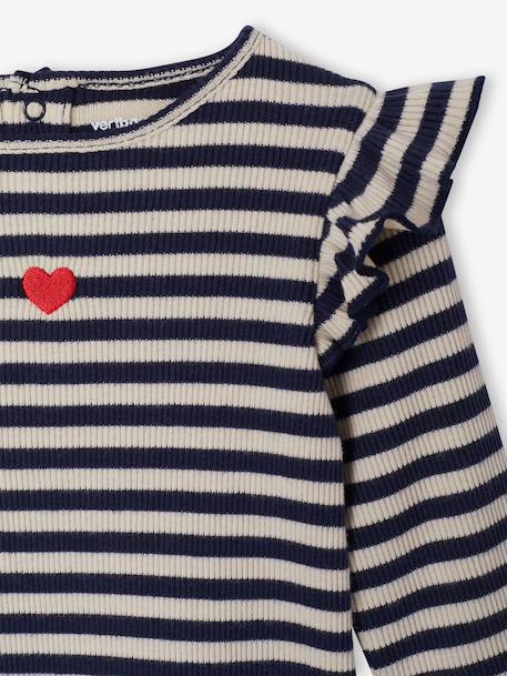 T-shirt manches longues bébé fille rose+vanille 6 - vertbaudet enfant 