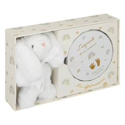 Linge de maison et décoration-Décoration-Objet déco-Coffret empreinte bébé avec peluche - aniel