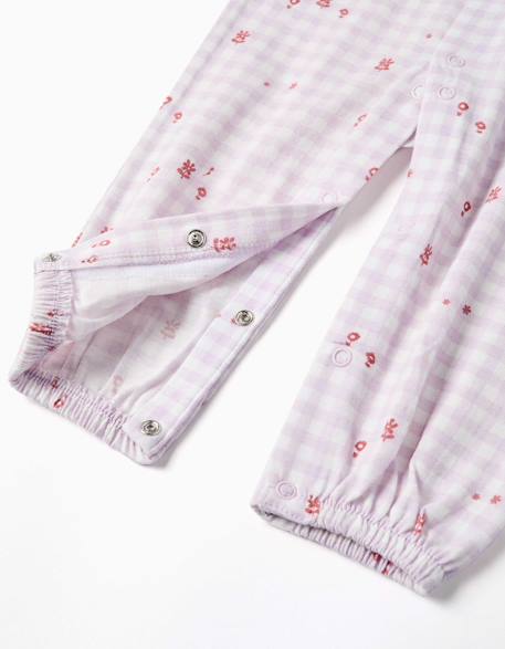Dors-bien en coton à motif vichy Rose clair 4 - vertbaudet enfant 