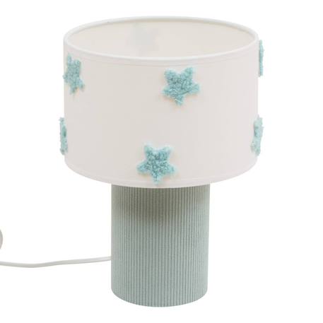 Lampe velours abat-jour étoiles - orta Blanc 2 - vertbaudet enfant 