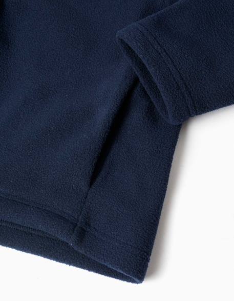 Veste en polaire à col montant Bleu foncé 4 - vertbaudet enfant 