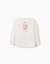 T-shirt en coton à manches longues avec imprimé stitch is cute Blanc 2 - vertbaudet enfant 