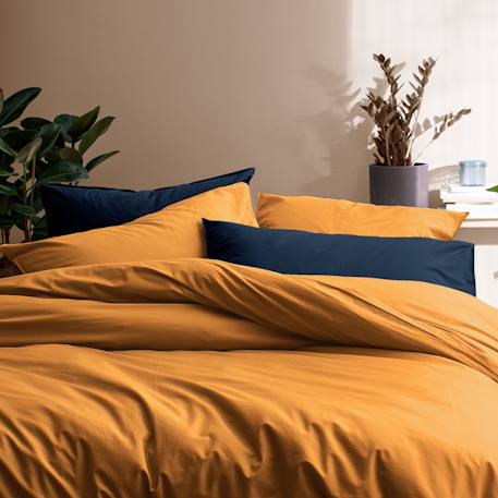 Set de 2 taies d'oreiller unies à volant, coton lavé Anthracite+Blanc+Caramel+Lie de vin+Lin+Miel 16 - vertbaudet enfant 