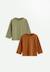 Lot de 2 t-shirts enfant manches longues ginkgo Vert 1 - vertbaudet enfant 