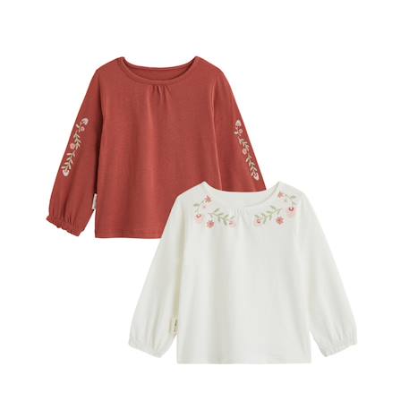 Lot de 2 t-shirts enfant manches longues harmony Rose 2 - vertbaudet enfant 