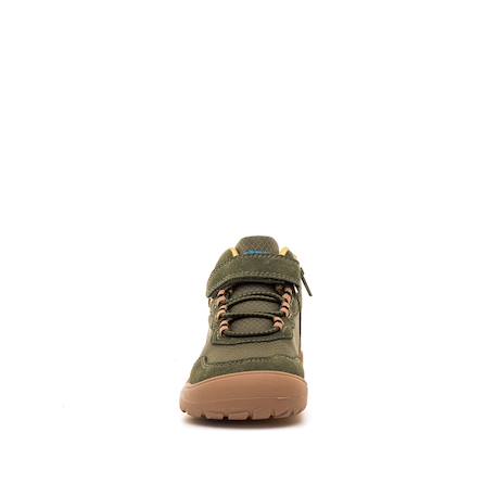 Bottines garçon synthétique fermeture éclair barefoot Green 3 - vertbaudet enfant 