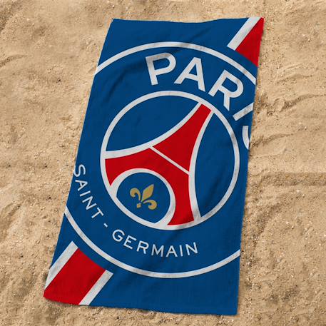 Serviette de bain et de plage imprimée 100% coton, psg cropped Bleu 2 - vertbaudet enfant 