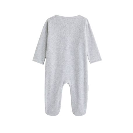 Pyjama bébé en velours ebana Gris 3 - vertbaudet enfant 