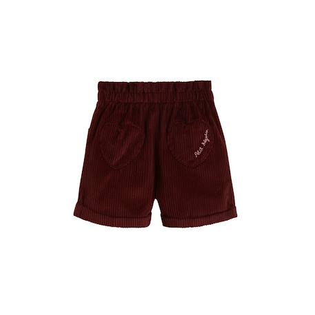 Short enfant en velours côtelé aimée Bordeaux 3 - vertbaudet enfant 